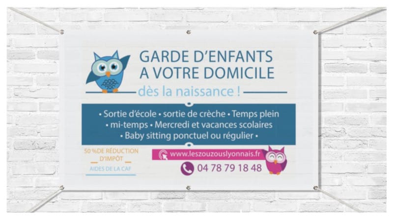 les zouzous lyonnais garde enfant à domicile affiche