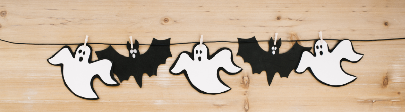 activité Halloween enfants guirlandes fantomes